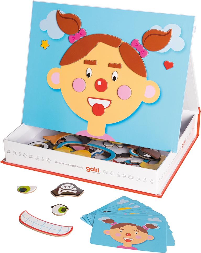 Магнитна игра, смешни лица на момичета