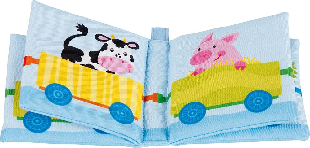 Текстилна книжка за верижка пате, крава...