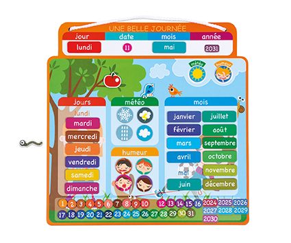 MAGNETIC CALENDAR A BEAUTIFUL DAY (FRENCH VERSION)